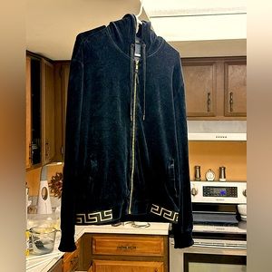 Men’s Versace leisure jacket with the preferred logo in their finest modal